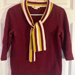 Boden Red and Pink Cowl & Turtlenecks Sweater